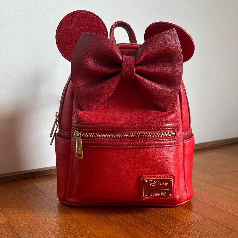 Disney x Loungefly Red Minnie Ear Bow Mini Backpack